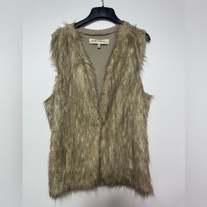 Sebby Collection Faux Fur Sleeveless Vest Womens Size XXL